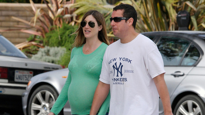 Pregnant Jackie with Adam Sandler 