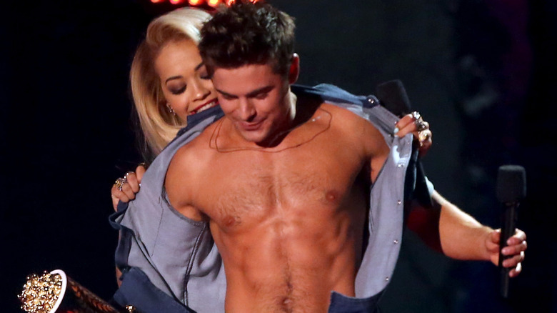 Zach Efron topless at MTV awards. 