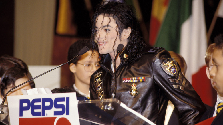  Michael Jackson at a Pepsi event in the 1990s