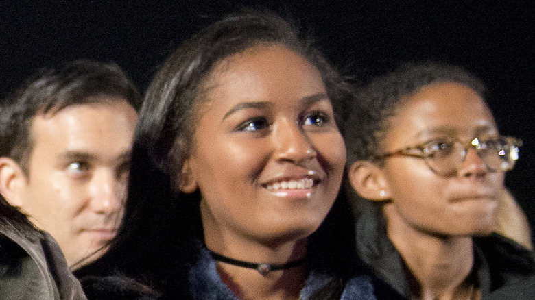 Sasha Obama at an event