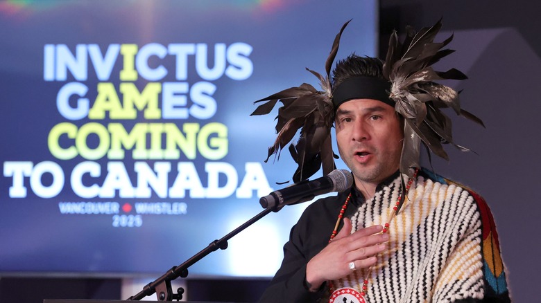 Dennis Thomas-Whonoak speaks at Invictus announcement