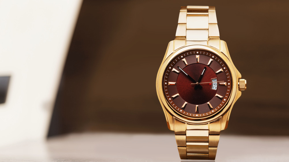 A gold Rolex watch 