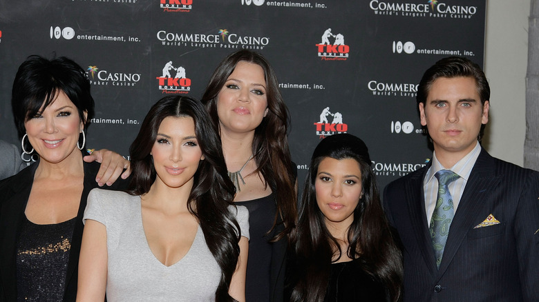 Kris Jenner, Scott Disick, and Kardashian sisters Kourtney, Khloe, and Kim