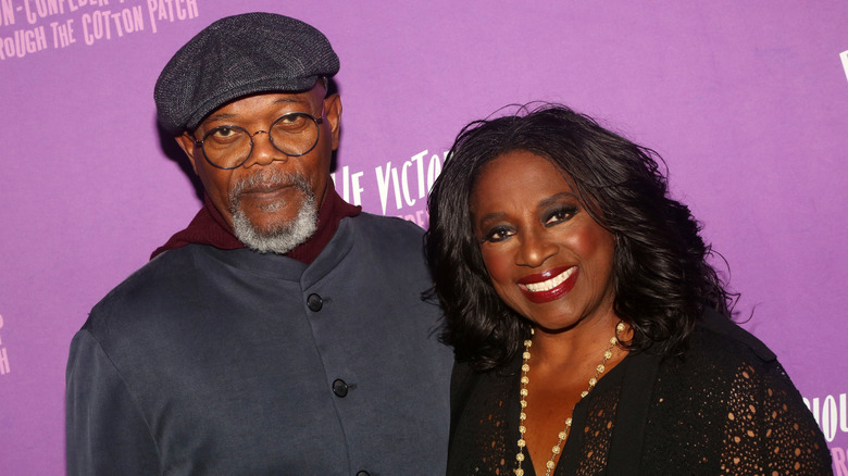 Samuel L. Jackson and LaTanya Richardson Jackson smiling