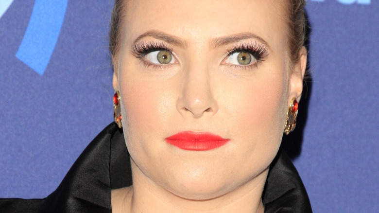 Meghan McCain wears red lipstick