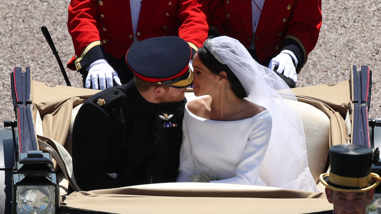 Harry and Meghan kissing