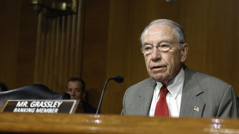 Senator Chuck Grassley at a hearing