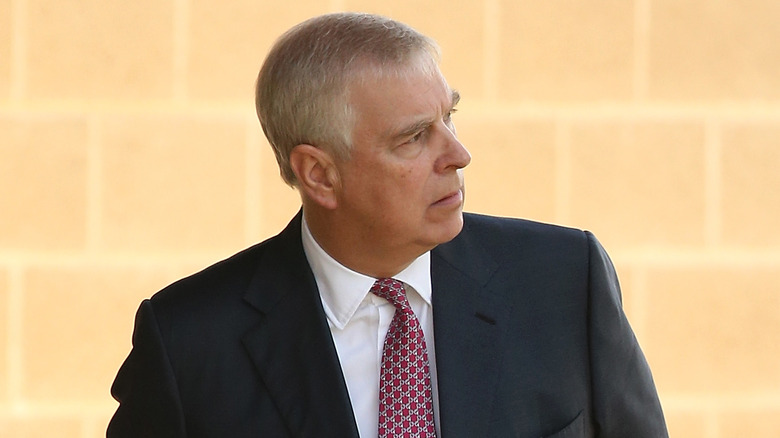 Prince Andrew looking around