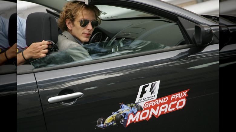 Andrea Casiraghi driving at the Grand Prix