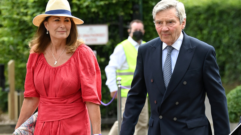 Carole and Michael Middleton flaunt their summer wear at Wimbledon