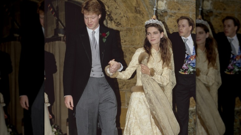 Charles Spencer and Victoria Aitken on their wedding day