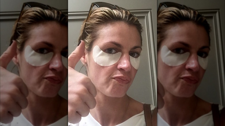 Erin Andrews wearing eye masks