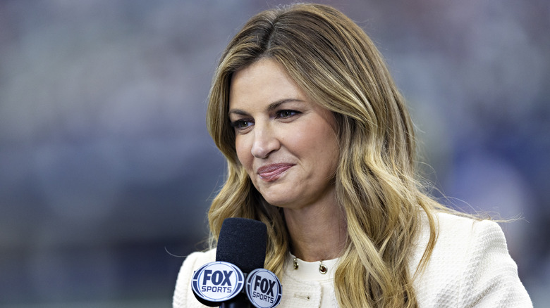 Erin Andrews reporting for Fox Sports