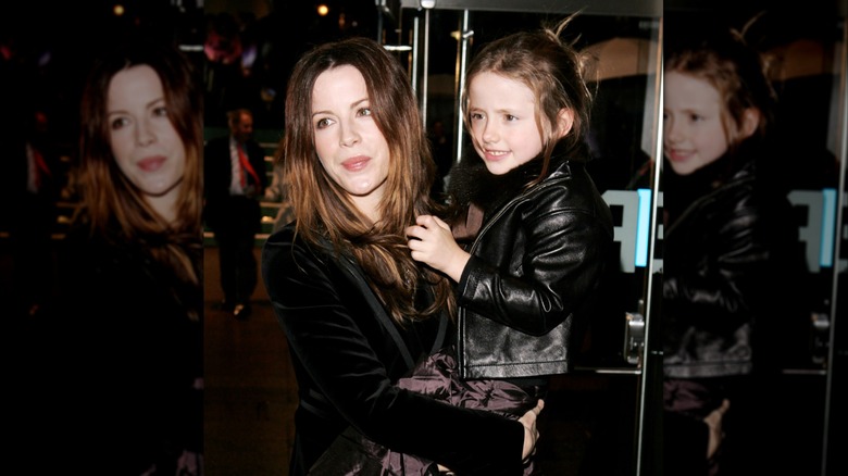 Kate Beckinsale and Lily Mo Sheen at a Harry Potter premiere