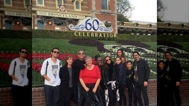 Leah Remini and others at Disneyland