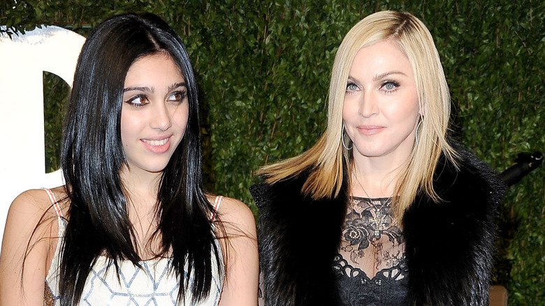 Lourdes Leon and Madonna posing at event