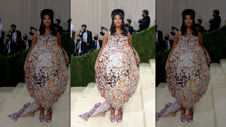 Natalia Bryant wearing a colorful outfit at the Met Gala