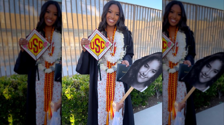 Natalia Bryant posing at her graduation