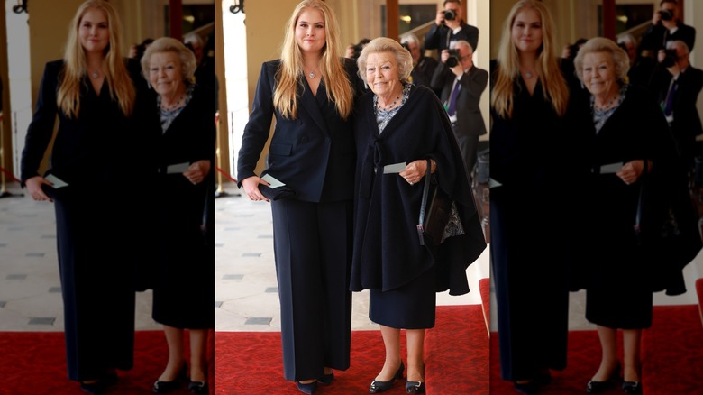 Princess Catharina-Amalia and Queen Beatrix in London