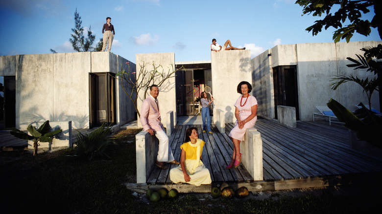 Pamela Hicks with her family in 1980 in the Bahamas