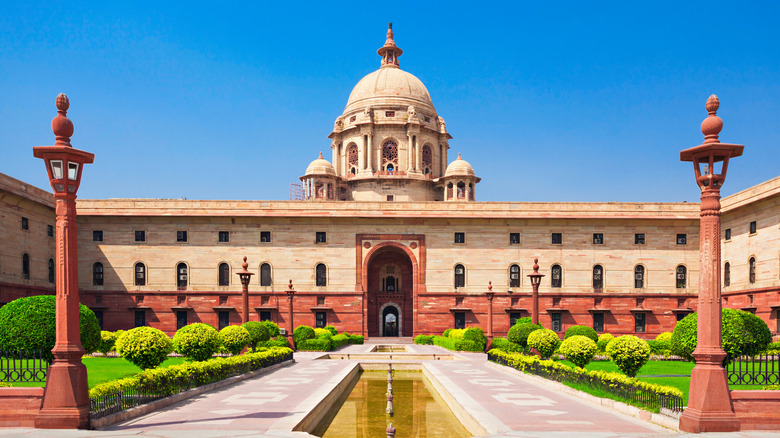 The Rashtrapati Bhavan in New Dehli