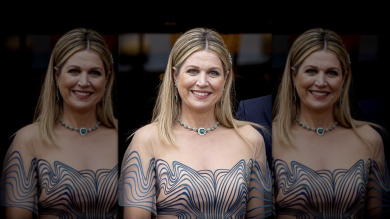 Queen Máxima smiling at her birthday party