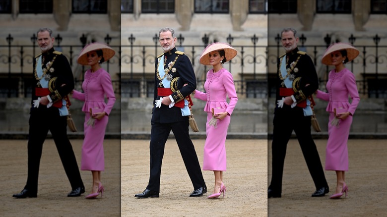 King Felipe and Queen Letizia arrive at King Charles III's coronation