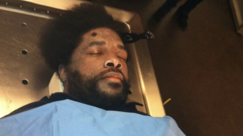 Questlove portraying a corpse on "Law & Order: SVU"