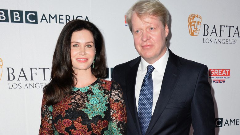 Charles Spencer and Countess Karen Spencer posing at an event together