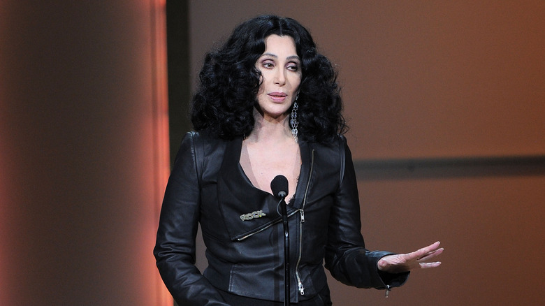 Cher speaking at awards