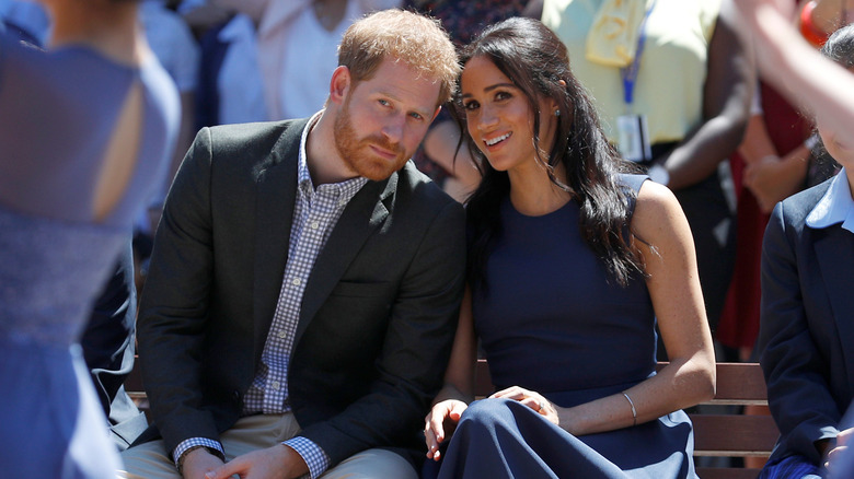 Harry and Meghan share a moment