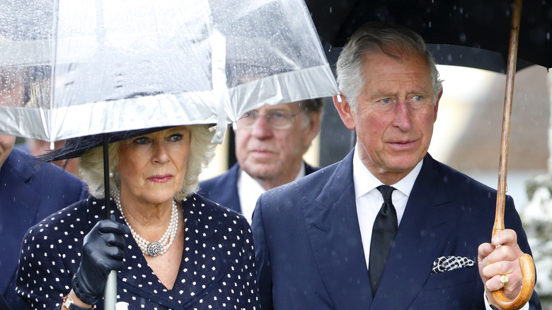 Camilla at Mark's funeral 