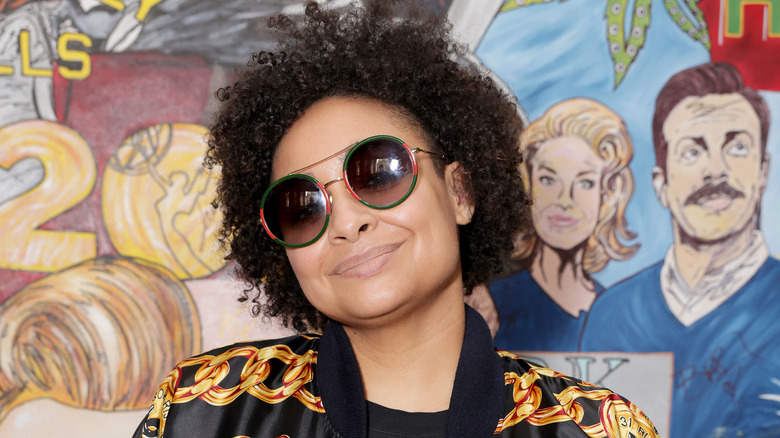 Raven-Symoné smiling in sunglasses