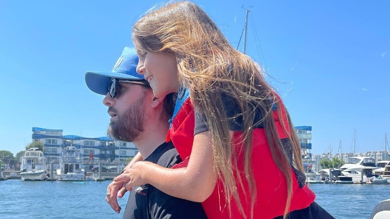 Scott Disick with daughter, Penelope Disick, during Labor Day weekend