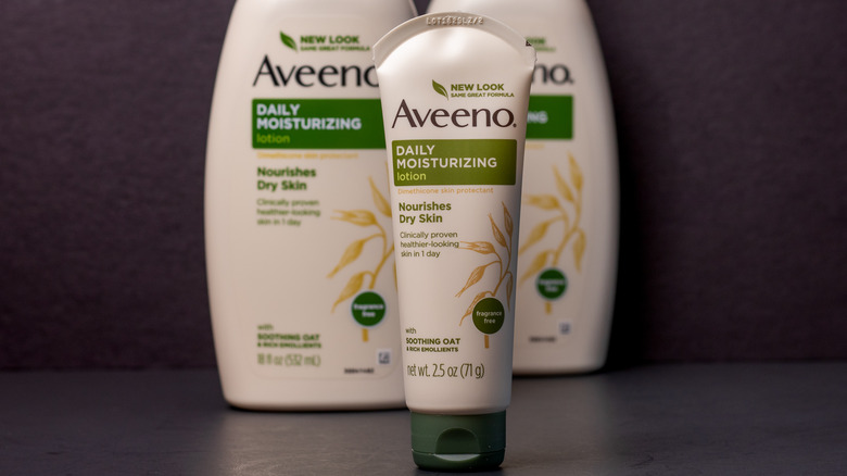 Aveeno lotion bottles