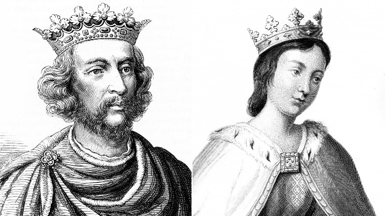 Illustrations of Henry III and Eleanor of Provence