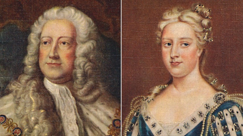 Paintings of King George II and Caroline of Brandenburg-Ansbach