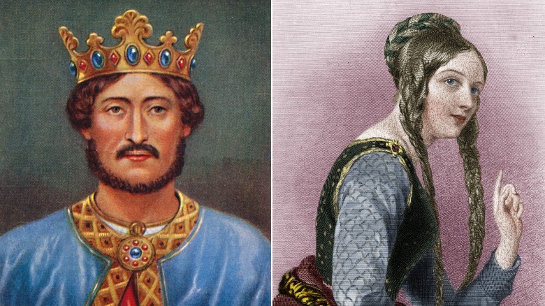 Illustrations of King Henry II and Eleanor of Aquitaine