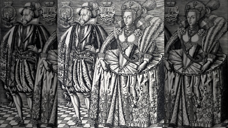 Illustration of King James I and Queen Anne