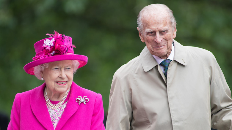 Queen Elizabeth II and Prince Philip smiling