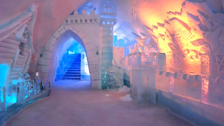 Ice castle interior view