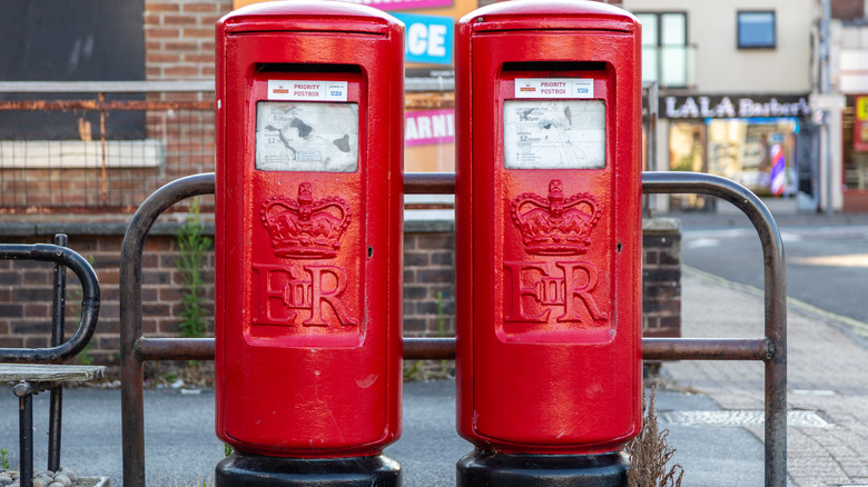 Two post boxes side by side 