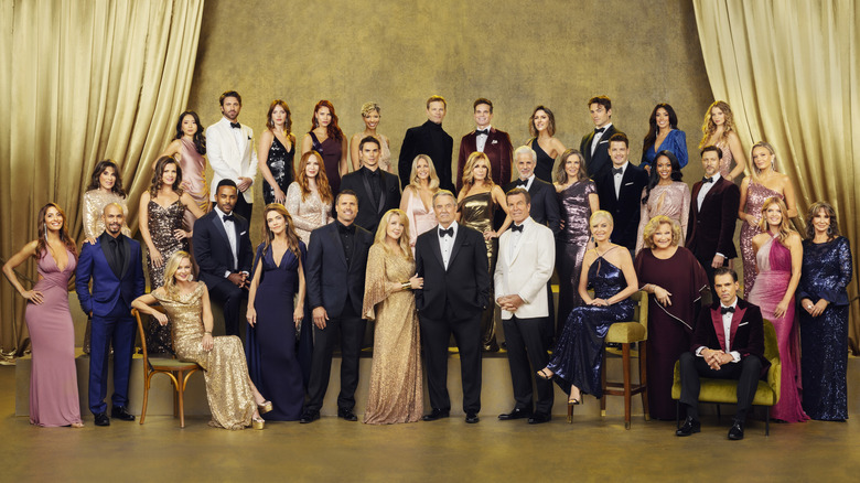 The cast of The Young and the Restless smiling