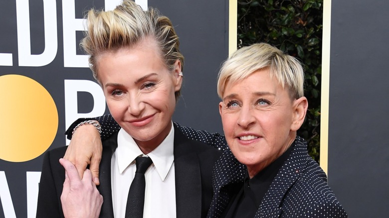 Portia de Rossi and Ellen DeGeneres on the red carpet