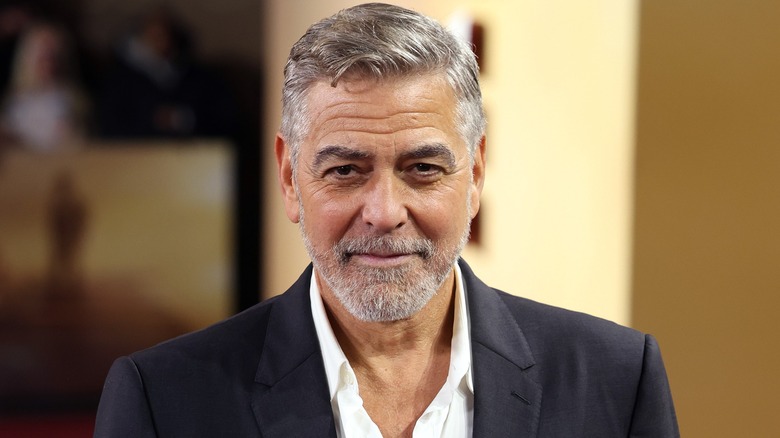 Hollywood actor George Clooney posing