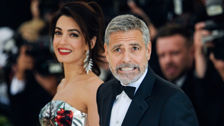 Amal and George Clooney smiling