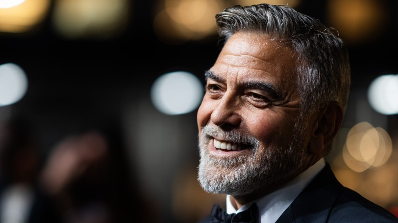 Hollywood star George Clooney smiling