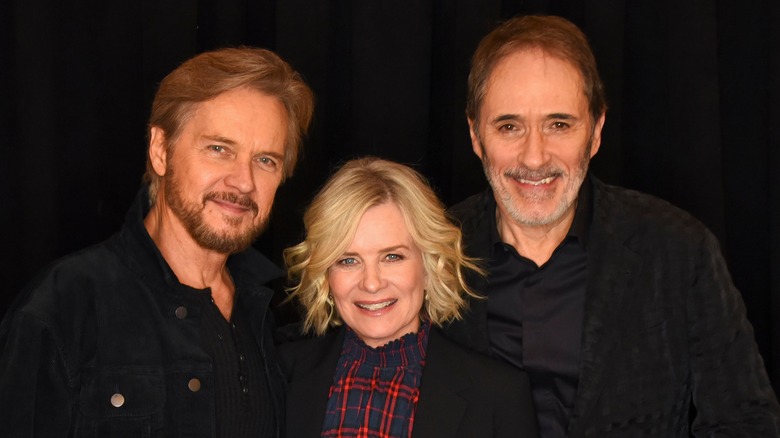 Stephen Nichols and Mary Beth Evans posing with George DelHoyo