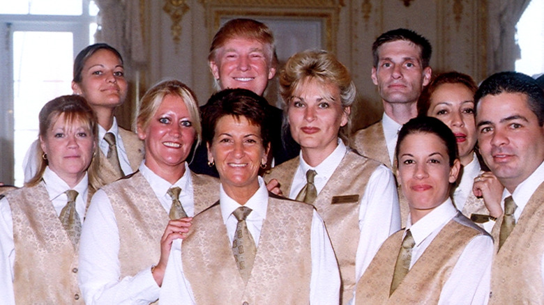 Donald with Mar-a-Lago staff