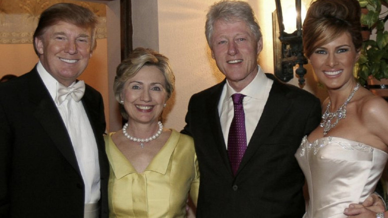 Trumps and Clintons at Mar-a-Lago